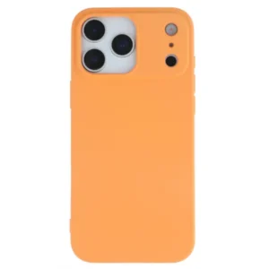Apple iPhone 17 Pro tok, Prémium szilikon, 0,4 mm, Narancs