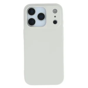 iPhone 17 Pro szilikon tok, prémium anyag, Tört fehér