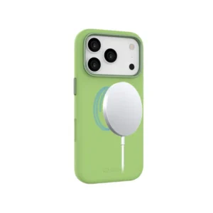 IPhone 17 Pro tok, Mágneses puha szilikon, Magsafe, Neonzöld