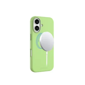iPhone 17 tok, mágneses puha szilikon, Neonzöld