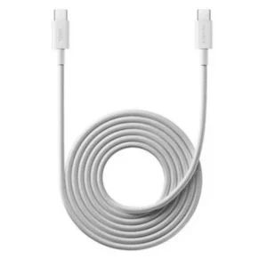 Xiaomi 6A fonott USB-C USB-C kábel 1m, gyors töltés, Fehér (BHR087KGL)