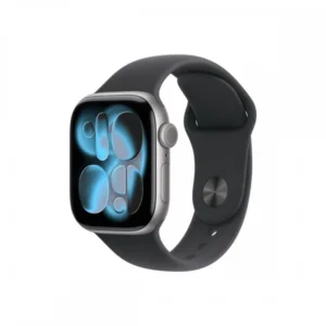 Apple Watch S11 Cellular 42mm, Űrszürke alumínium, Fekete sportszíj (MF8C4MP/A)