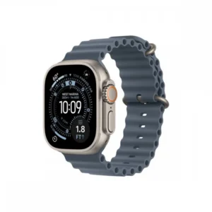 Apple Watch Ultra 3 Cellular 49mm, természetes titántok, Acélkék