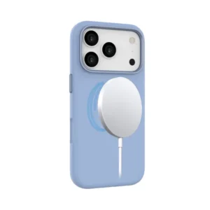 iPhone 17 Pro Max mágneses szilikon tok, vékony, Kék