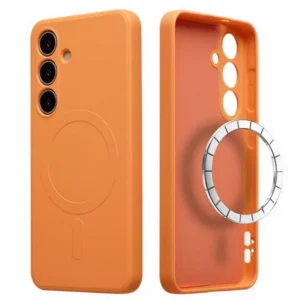 Samsung S26 Plus, TPU+PC mágneses szilikon tok, Narancs