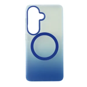 Samsung S26 tok, mágneses szilikon, Kék-átlátszó