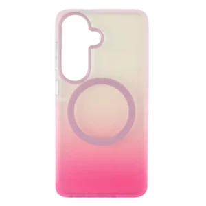 Samsung S26 Plus mágneses tok, vékony kialakítás, Pink-átlátszó