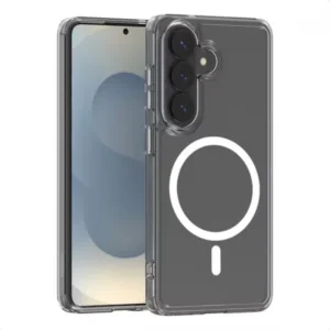 Samsung S26 telefontok, TPU+PC mágneses, Átlátszó