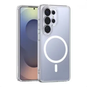 Samsung S26 Ultra tok, TPU+PC mágneses tok, Átlátszó