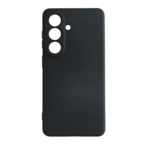 Samsung S26 Plus tok, prémium szilikon, 0,4 mm, Fekete