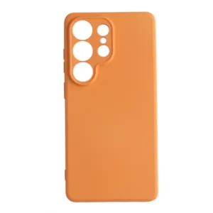 Samsung S26 Ultra tok, prémium szilikon, 0,4 mm, Narancs