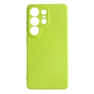 Samsung S26 Ultra tok, prémium szilikon, ultravékony 0,4 mm, Neonsárga