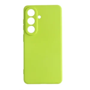 Samsung S26 tok, prémium szilikon, ultra vékony 0,4 mm, Neonsárga