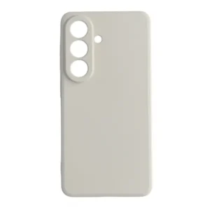 Samsung S26 tok, prémium szilikon, 0,4 mm vékony, Törtfehér