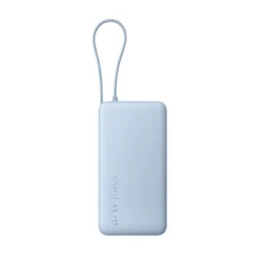 Xiaomi Power Bank 20000mAh, beépített USB-C kábel, 67W, Jégkék (BHR)