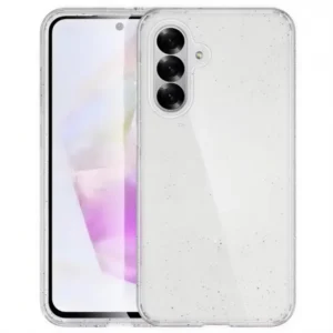 Samsung Galaxy A57, csillámos szilikon tok, Átlátszó