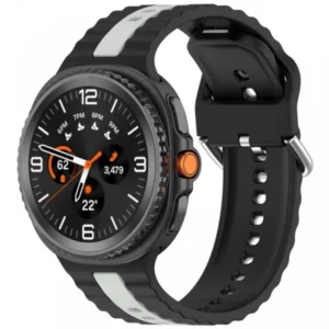 Samsung Galaxy Watch 8/Classic óraszíj, 22mm, Szürke csíkokkal