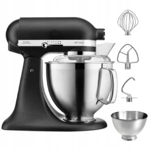 KitchenAid Artisian Food Porcessor, 4.8L, 300W, Öntöttvas fekete (5KSM185)