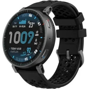 Amazfit Active MAX NFC okosóra, 48,5 mm, Polimer tok, Alumínium váz, Fekete (W2556GL1N)