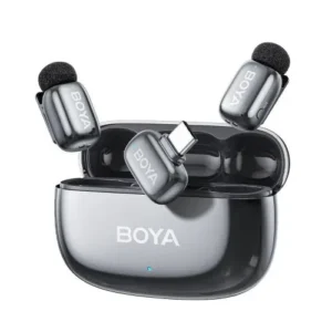 BOYA Microphone Wireless Mini 2-02, 2,4 GHz, AI alapú zajcsökkentés, Űrszürke