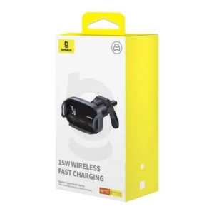 Baseus LightChaser telefontartó BS-CM029, 15W indukciós töltés, Fekete