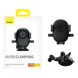 Baseus Car Mount Ultra Control Clamp Holder, műszerfalra rögzíthető, 5,4–7,2'' kompatibilis, Fekete (C40351700111-00)