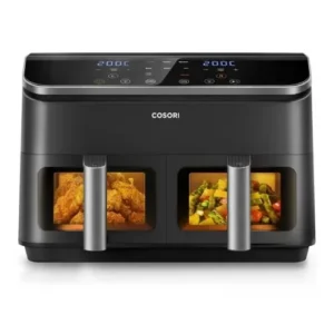 Cosori Dual légsütő 4.25L+4.25L EU KAAPAFCSNEU0181Y, 8.5L, Fekete