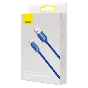 Baseus Lightning Crystal Shine Cable Series, Gyors töltés 2,4A, 1,2 m, Kék (CAJY000003)