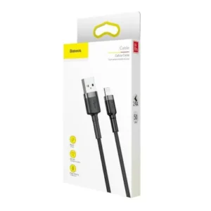 Baseus Lightning Cafule Cable, 2.4A, 0,5 m, Szürke-fekete (CALKLF-AG1)