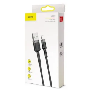Baseus Cafule kábel, 2A, 3 m, Szürke/Fekete (CALKLF-RG1)
