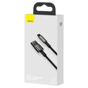 Baseus Lightning Tungsten sorozat kábel, 2.4A, 1 m, Fekete (CALWJ-01)