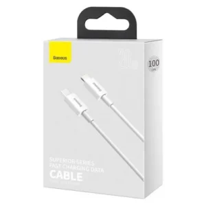 Baseus Type-C - Lightning Superior Series adatkábel, PD 20W, 1 m, Fehér (CATLYS-A02)