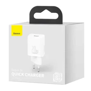 Baseus Utazó töltő Super Si 1C PD, 20W, Fehér (CCSUP-B02)