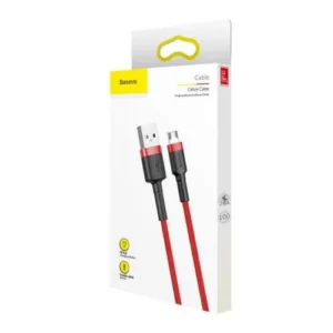 Baseus Micro USB Cafule kábel, 2.4A, 1m, Piros (CAMKLF-B09)