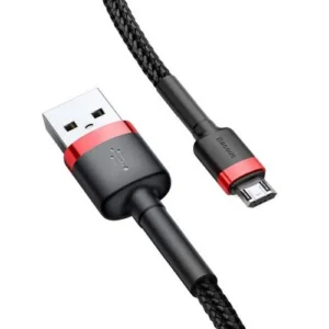 Baseus Cafule kábel Micro USB, 2,4A, 1 m, Piros és Fekete (CAMKLF-B91)
