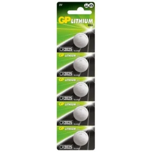 GP CR2025-7U5 gombelem, 170 mAh, 3V, 5 darab bliszter
