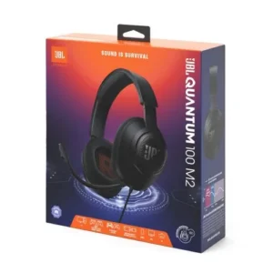 JBL Quantum 100M2 fejhallgató, vezetékes, levehető mikrofon, Fekete