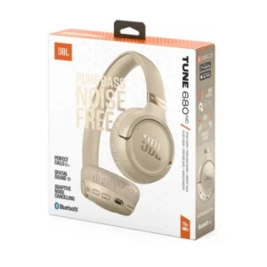 JBL Tune 680NC fejhallgató, adaptív zajszűrés, 76 óra lejátszás, Bézs