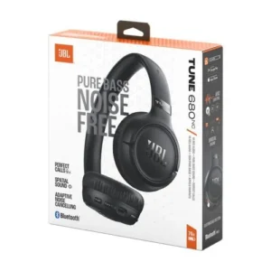 JBL Tune 680NC, Bluetooth, adaptív zajszűrés, Fekete