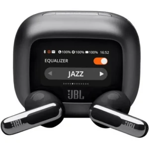 JBL Live Flex 3 in-ear fülhallgató, 12 mm meghajtó, IP54, Fekete