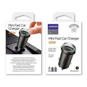 Joyroom Car Charger C+U autótöltő, 45W, 12V/24V, Fekete (C-A35)