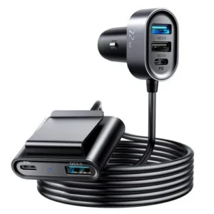 Joyroom Car Charger 5-in-1, 5 portos, 72W, Fekete (JR-CL05)