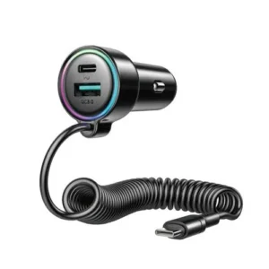 Joyroom JR-CL07 autós töltő, 72W, 1.6m kábel, Fekete