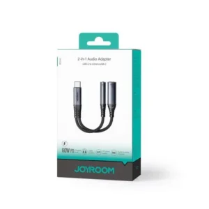 Joyroom SY-C02 adapter, DAC 2-in-1, Fekete