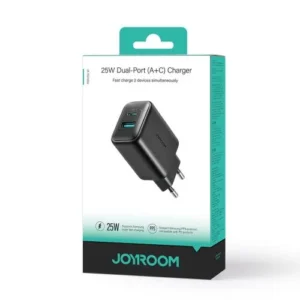Joyroom JR-TCF13 töltő, 25W, USB-C+USB-A, Fekete