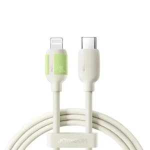 Joyroom A53 kábel Type-C–Lightning fluoreszkáló, 30W, 1.2m, Beige (S-A53)