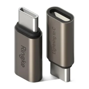 Ringke Converter Type-C Male To Lightning Female, 2 darab, Gunmetal