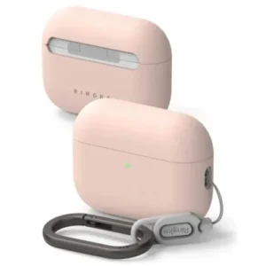 Ringke AirPods Pro 3 szilikontok, dupla rétegű védelem, Rózsaszín homok
