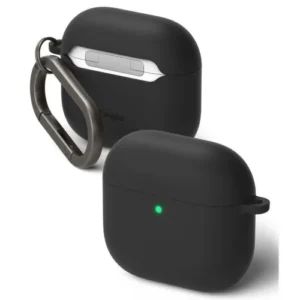 Ringke AirPods4 tok, szilikon, kétrétegű, Fekete