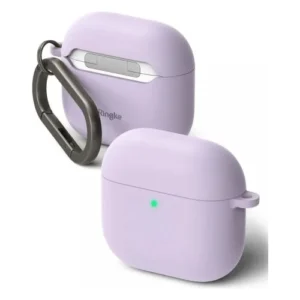 Ringke AirPods 4 tok, vékony szilikon, Világoslila